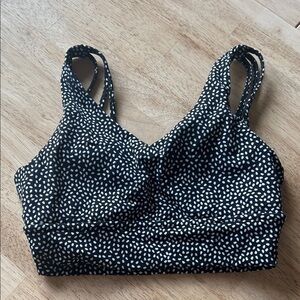 BuffBunny Black and White Speckled Sports Bra